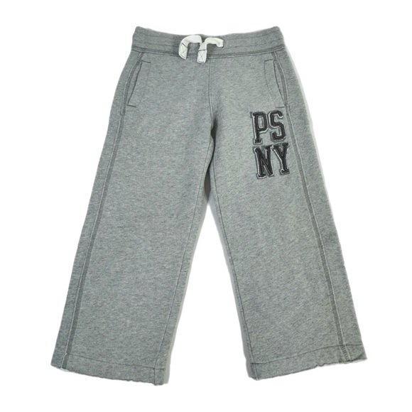 P.s. Aeropostale Kids Fleece Lined Gray Drawstring Sweatpants - Picture 1 of 5